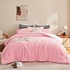 Andency Pink Twin Comforter Set for Girls, Soft Fluffy Thick Fleece Reversible Bedding Set (66”x90”), Faux Fur Sherpa 2-Piece Bed Comforter Sets with 1 Pillowcases #1