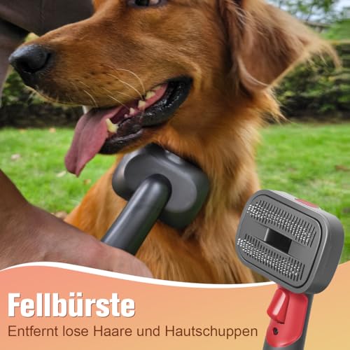 MoPei 2 in 1 Hundehaar Staubsaugerbürste Kompatibel mit Dyson Gen5 V15 V12 V11 V8 V7, ideal zum Entfernen von losen Haaren, Hautschuppen, Unterwolle und Verfilzungen