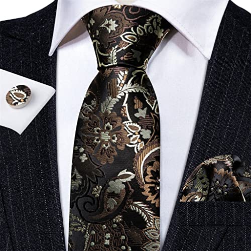 Corbata floral de seda para hombre set boda miniatura 3
