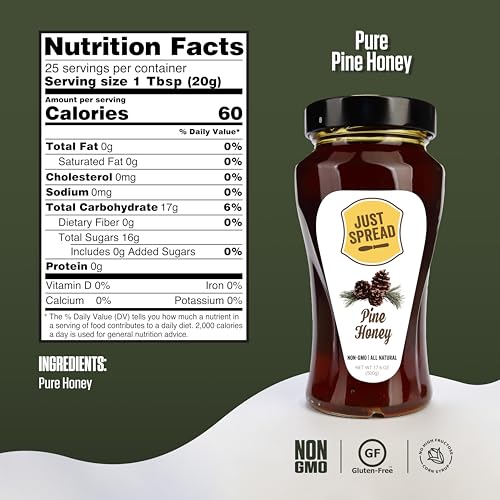 Just Spread 100% Miel Pura Pine 17.6oz miniatura 2