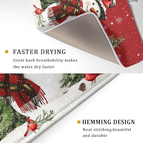 Aportt DSS Christmas Snowman Dish Drying Mats thumb #2