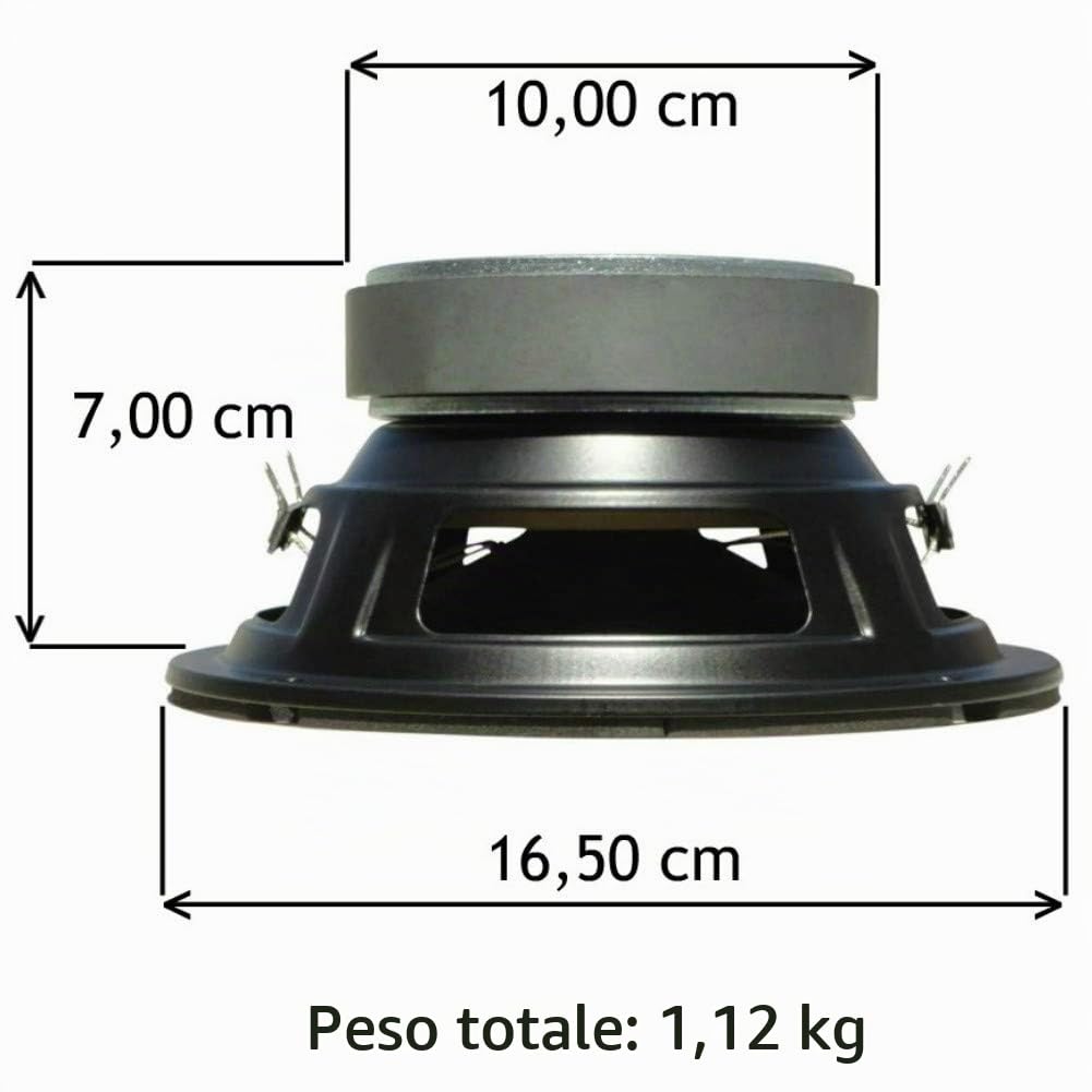 MASTER AUDIO 1 SUBWOOFER CW650/4+4 altoparlante da 16,50 cm 165 mm 6,5" 120 watt rms 240 watt max doppia bobina 4+4 ohm cofano bagagliaio, 1 pezzo