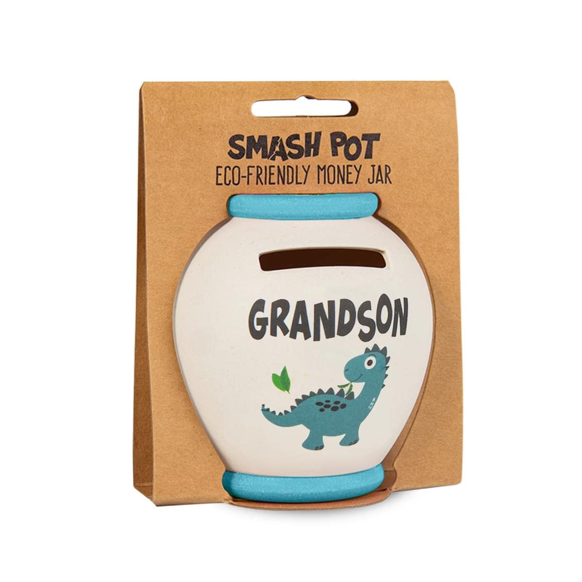 History & Heraldry Personalised Bamboo Smash Pot Money box (Grandson)