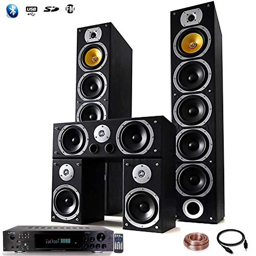 Beng Ensemble Home-cinéma USB HiFi 1240W + ampli 360W + 25M de câble de Liaison