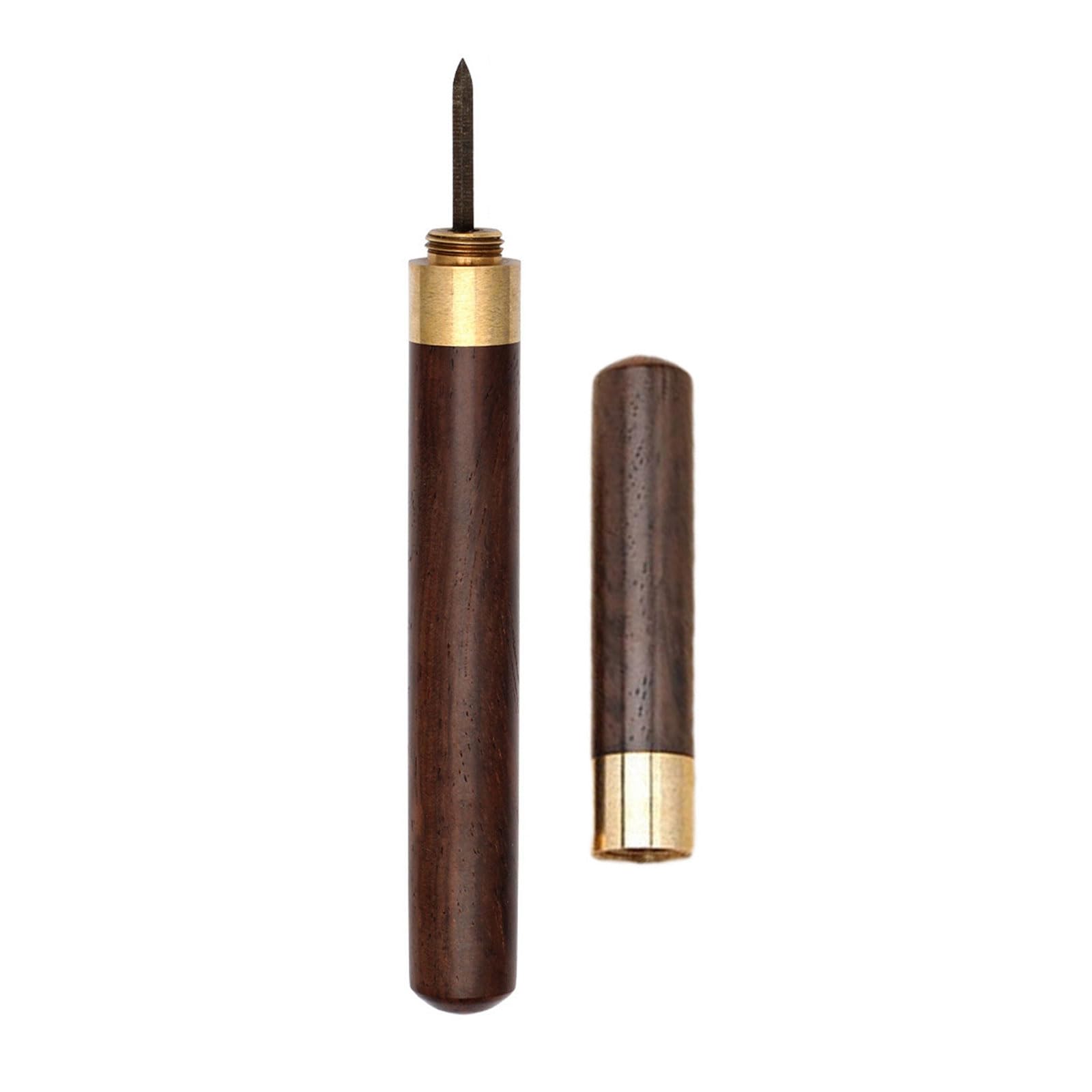 Woedpez Craft Sewing Awl Tool Leather Hole Punching Awl with Wood Handle for Working and Fabric Stitching Punching Tool