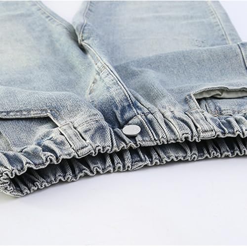 Girls Baggy Jeans Wide Leg Solid Wash Denim Pants Straight Leg Streetwear Casual Trousers with Pocket2