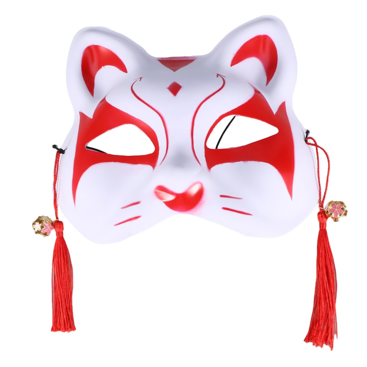 Ciieeo Cat Halloween Mask Japanese Themed Cosplay Party Mask Lightweight Plastic