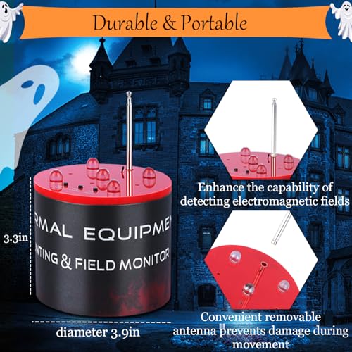 Image of Ghost Hunting Equipment - EMF Ghost Detector with 5 Adjustable Sensitivity Levels, 360 Paranormal Equipment Detection & Temperature Deviation Alerts for Professional Ghost Investigations