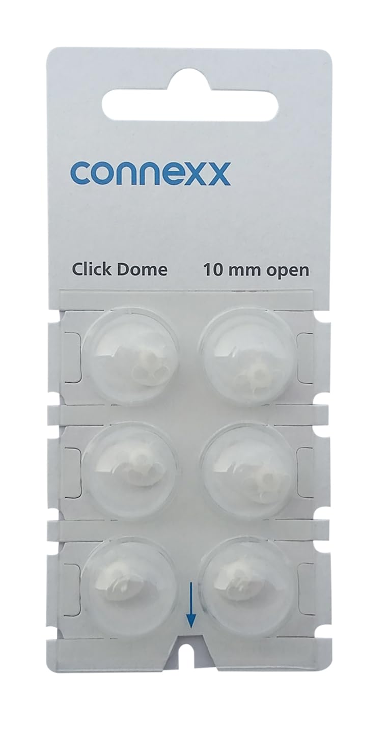 Siemens Click Dome 10 mm Open For RIC Hearing Aids - 6 Domes Each