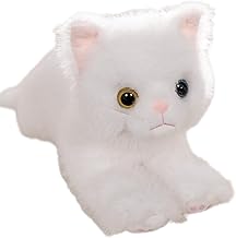 猫 ねこ ぬいぐるみ 抱き枕 可愛い リアル 本物 そっくり 猫ぬいぐるみ もふもふ お世話 猫グッズ ふわふわ 可愛い 猫好きな人 子供 お年寄りへの誕生日記念日 プレゼント ギフト 贈り物 (白猫)
