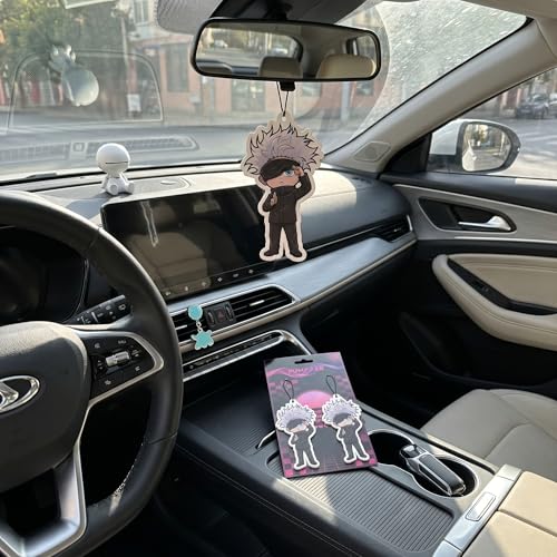 Image of PumpCar 2 pieces gojo eye double-sided hanging Japanese anime vanilla car air freshener Cool anime hanging air fresheners for rearview mirror Car Interior Accessories Household gifts