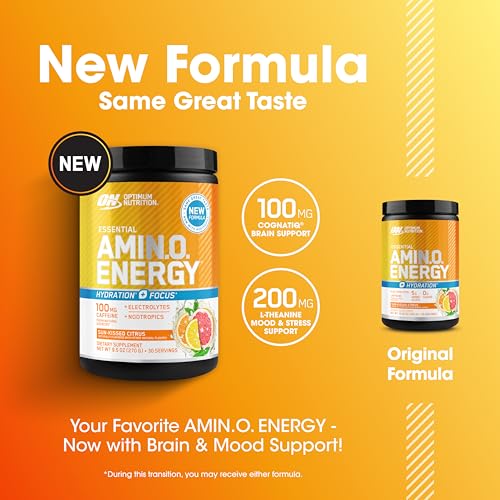 Optimum Nutrition Amino Energy Powder Plus Focus, Sunkissed Citrus, 9.5 Oz - image 8