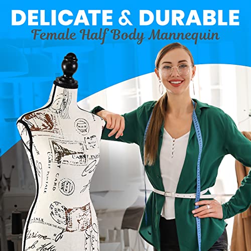 image for SereneLife Female Torso Mannequin Display - Sturdy and Durable, Adjust