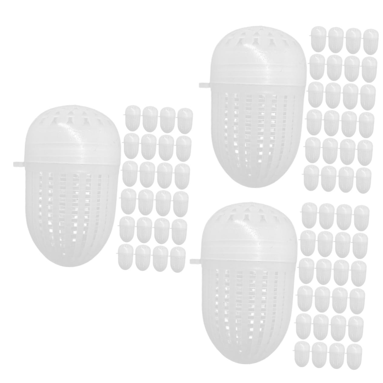 INOOMP 150stücke Angelköder Bait Container Futterkorb Für Karpfenangeln Outdoor-Fishing Zubehör Langlebiger Und Stabiler Feeder Holder Für Anwendungszwecke