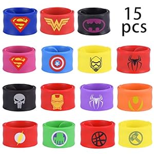 Yidaxing Superhero Slap armband voor kinderen, jongens en meisjes, superhelden, verjaardagsfeestartikelen, superhelden…