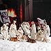 Chonsun Nativity Set 8.3 Inch 11 PCS Large Christmas Village Nativity Scene Indoor Collectible Bulidings Nativity Sets & Figures Vintage Xmas Holiday Decorations Displays for Room Desktop Decor