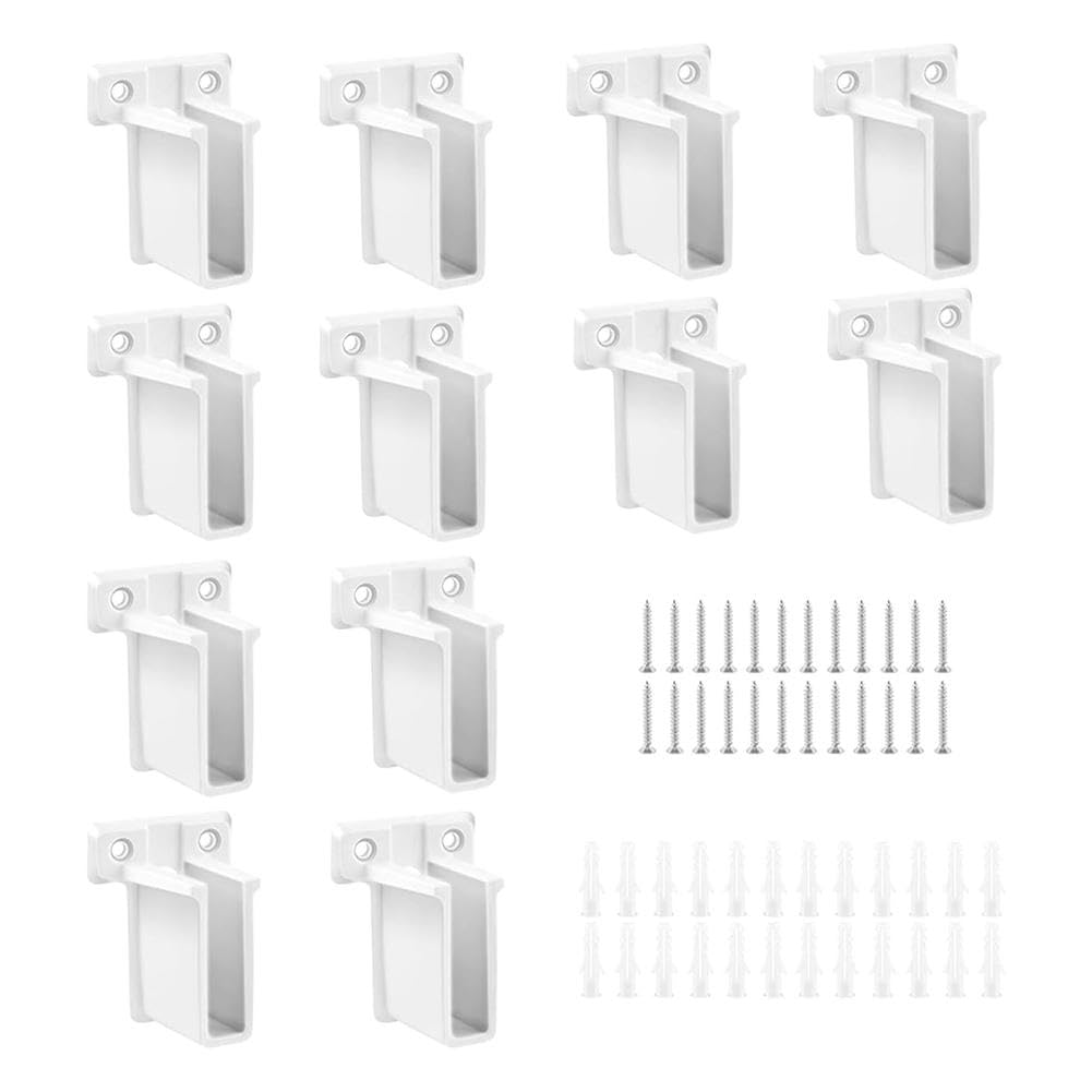 Littimoon Wire Shelf End Brackets,Plastic Closet Shelves Brackets Wall Mount Brackets Wire Shelf Corner Support Wall Bracket