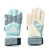 adidas Performance ACE Fingersave Junior Goalie Gloves, Energy Aqua/Energy Blue, Size 5