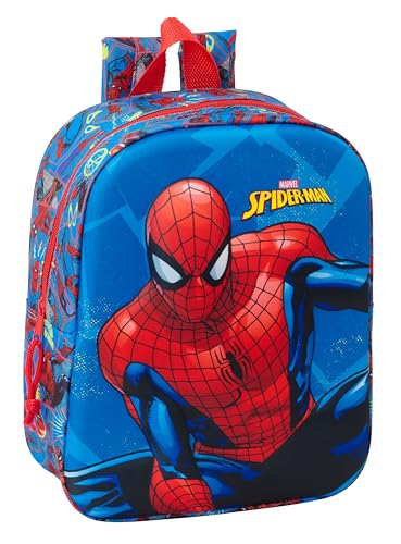 safta SPIDERMAN 3D - Zaino da asilo 3D, adattabile al