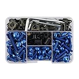 Niedrigere Verkleidung. diaodiao M5 M6 Komplette Verkleidungsschrauben Schraube Fit für Suzuki GSXR GSX-R 600 750 1000 RF600R RF900R Katana 600 650 750 RGV250 B-King GSX1300BK (Color : Blue)