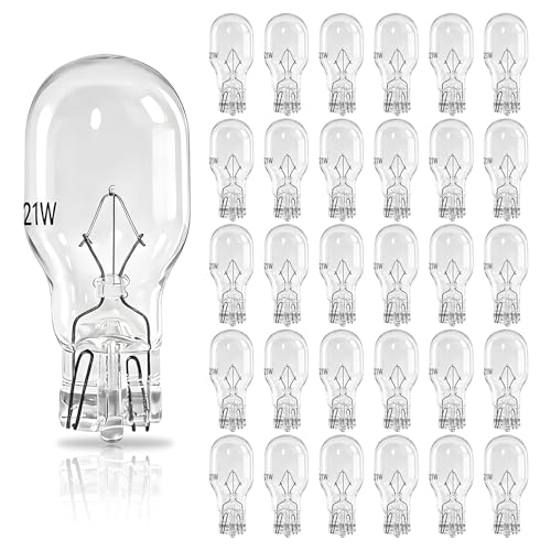 Joworthy 30 Pcs 54766 912 Bulb for Auto RV Marine Camper 12V 21W T15 Replacement 912 Interior Light Bulbs for License Plate Side Marker
