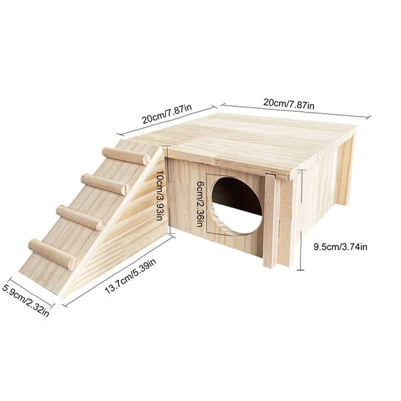 Cabane pour hamster avec rampe d'escalade pour cage de souris et gerbille - 7