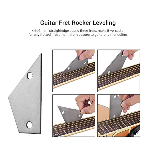 KKmoon Guitar Luthier Tool Kit 1pc Guitarra Fret File + 2pcs Fingerboard Protetor + 1pc Guitar Fret