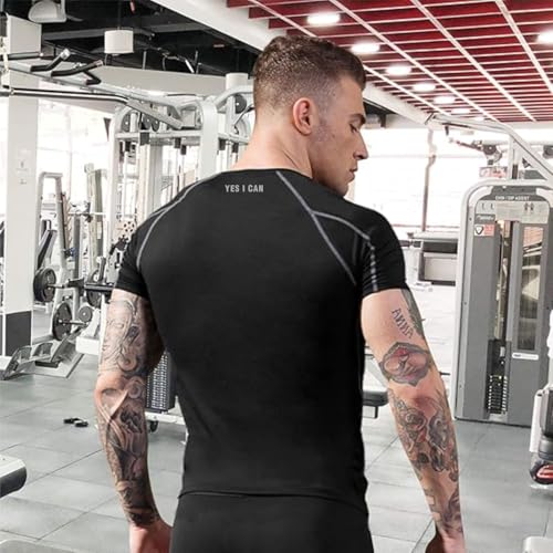 Image of JUST RIDER Half Sleeve Compression T-Shirt - Men's Athletic & Sports Tights for Fitness Compression T Shirt for Men Gym