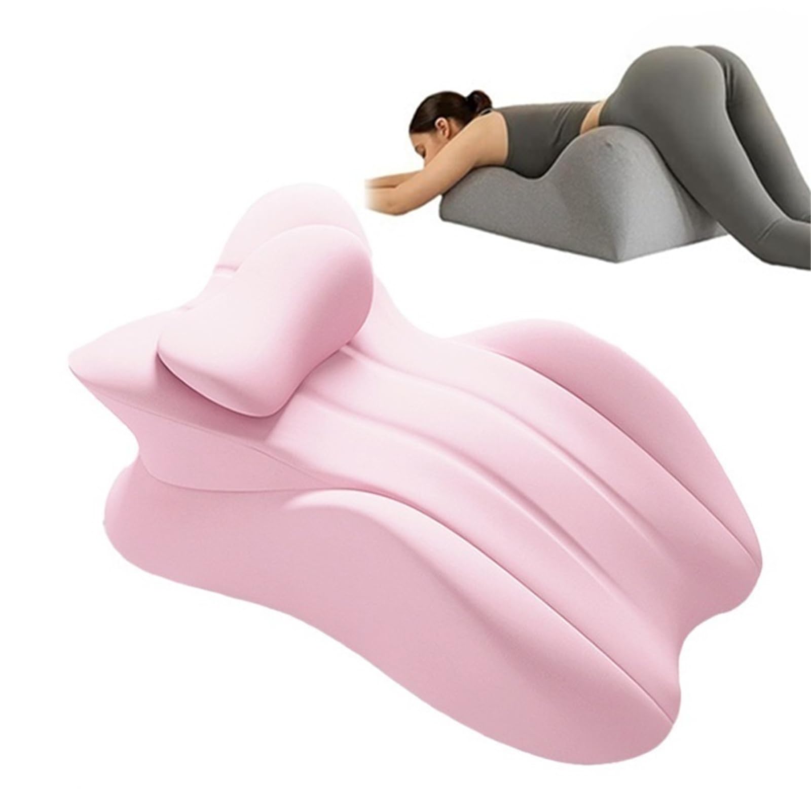 Oreiller confortable pour couples, coussin ergonomique en mousse à mémoire de forme pour réduire la pression de la taille, design à 27 degrés, discret et offrant un bon soutien pour les couples