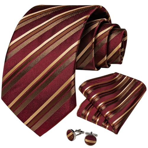 Conjunto de corbata de rayas para hombre y mujer