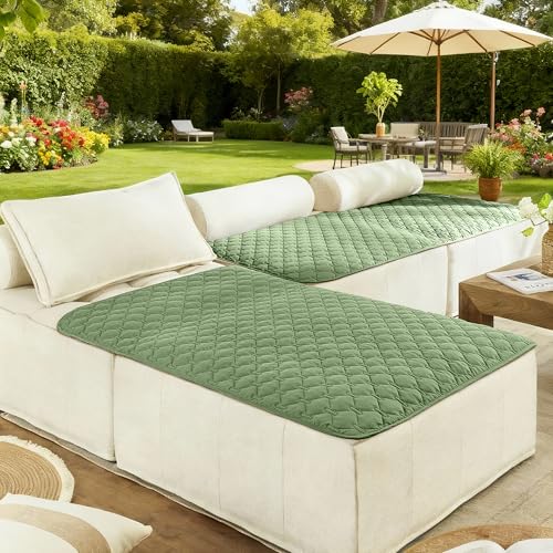 Image of gogobunny 100% Double-Faced Waterproof Dog Bed Cover Pet Blanket Sofa Couch Furniture Protector for Kids Children Dog Cat, Reversible(40x50 Inch (Pack of 1), Dark Green /Light Green)