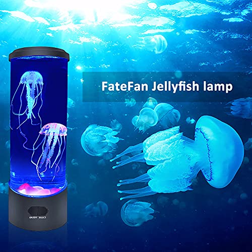Jellyfish Lava Lamp, Jellyfish Lamp With 16 Color Changing Light, Jellyfish Tank Table Lamp, Jellyfish Aquarium Night Light, Home Office Room Desk Decor Lamp Mood Light For Relax With 8 Luminous Stone #TOP1