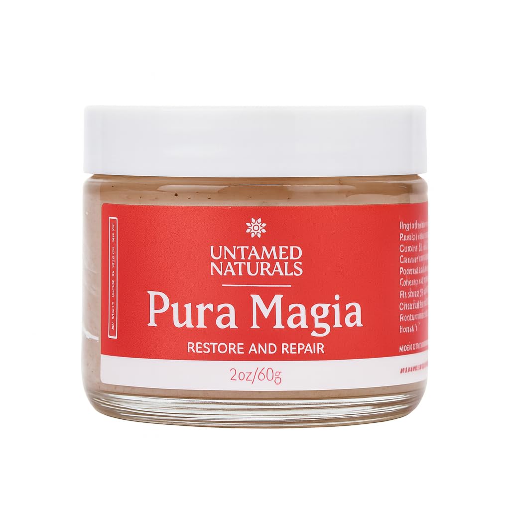 Untamed Naturals Tepezcohuite facial moisturizer, tepezcohuite cream root from Mexico, skin repair, night cream, Pura Magia face cream 2oz/60g