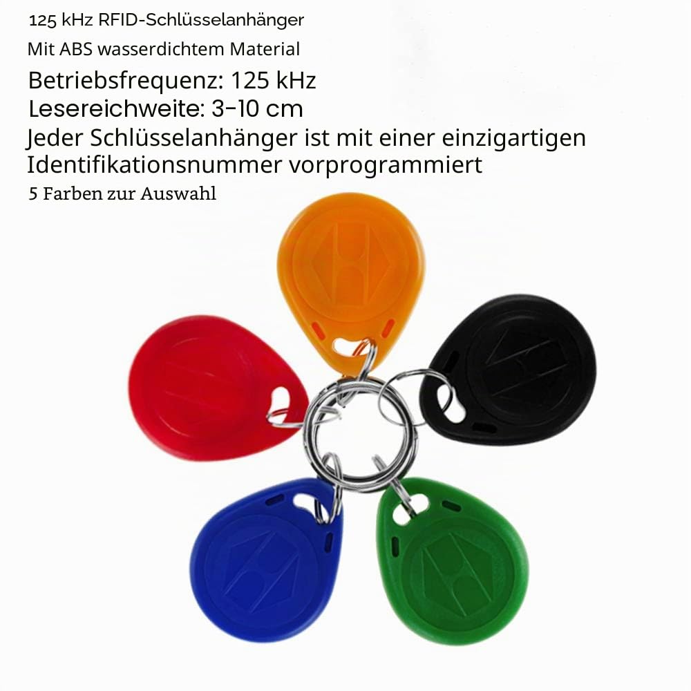 HERNAS 100 Stück 125 kHz RFID-Schlüsselanhänger-Zugangskontrollkarte, hochwertige ABS-Elektroschlossschlüssel, EM4100-Karte, ISO14443A-konform, schreibgeschützt