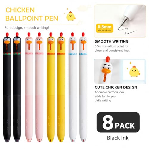 Bolígrafos Gel Retráctiles Negros 0.5mm Pack 8 miniatura 5