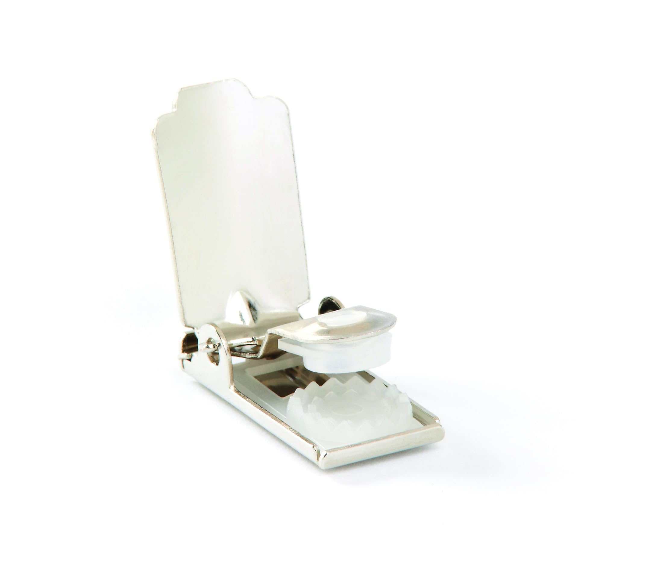 Durable 821619 Portanome Click Fold con Clip Ruotabile, Convesso, Apertura a Scatto, 54 x 90 mm, Trasparente, Confezione da 25 Pezzi