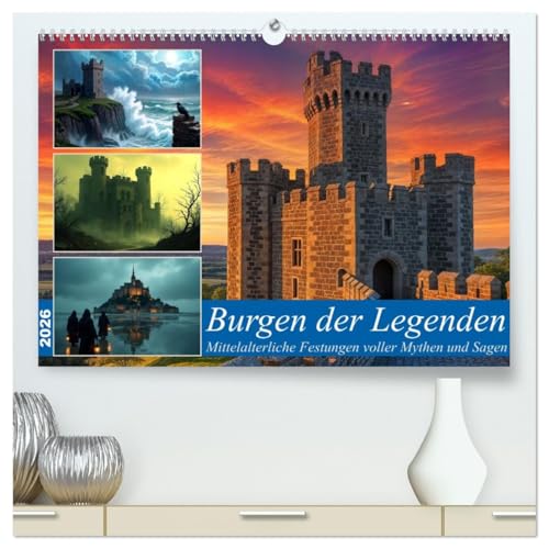 Burgen der Legenden (hochwertiger Premium Wandkalender 2026 DIN A2 quer), Kunstdruck in Hochglanz: Mystische Burgen voller Sagenzauber (CALVENDO Orte)
