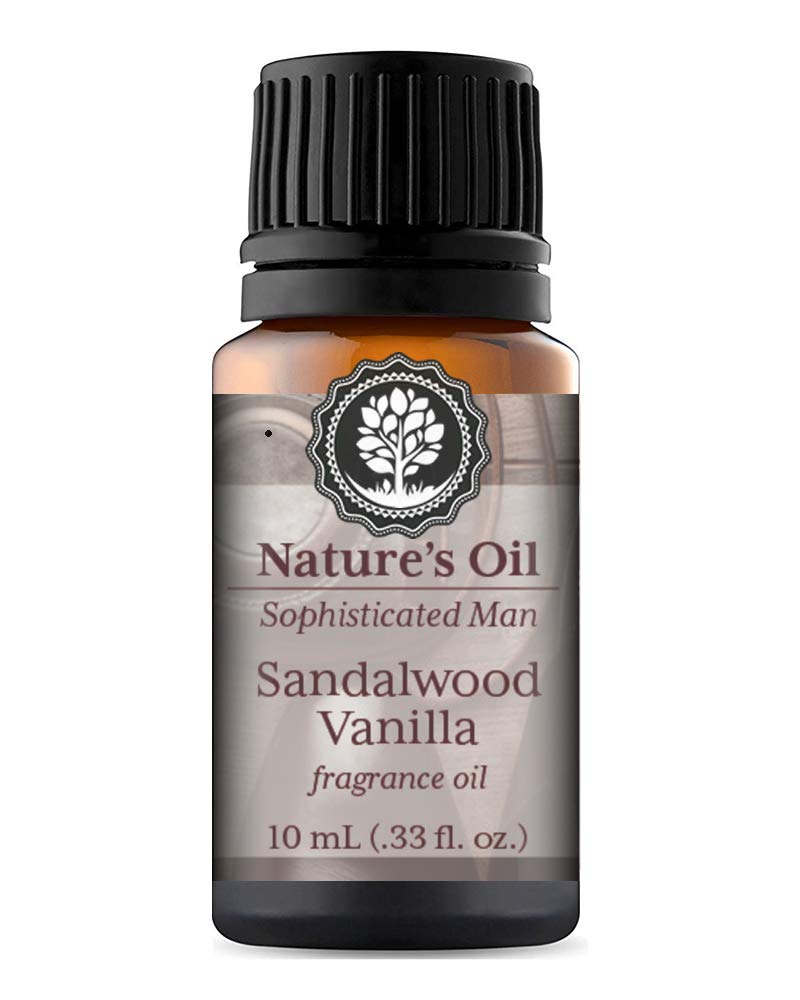 Sandalwood Vanilla Fragrance Oil Mens 10ml for Cologne, Diffuser Oils, Making Soap, Candles, Lotion, Home Scents, Linen Spray