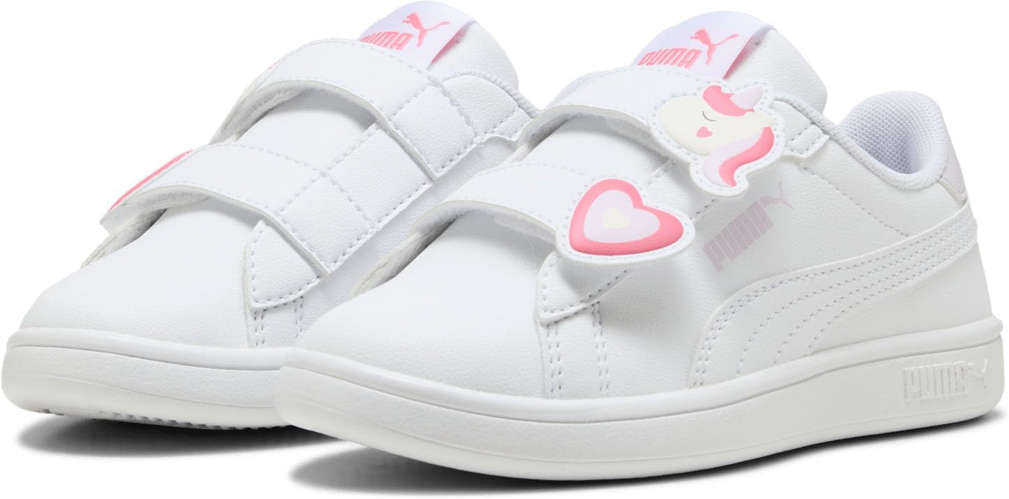 PUMA Toddler Girls Smash 3.0 Badges Slip On Sneakers Shoes Casual - White - Image 2