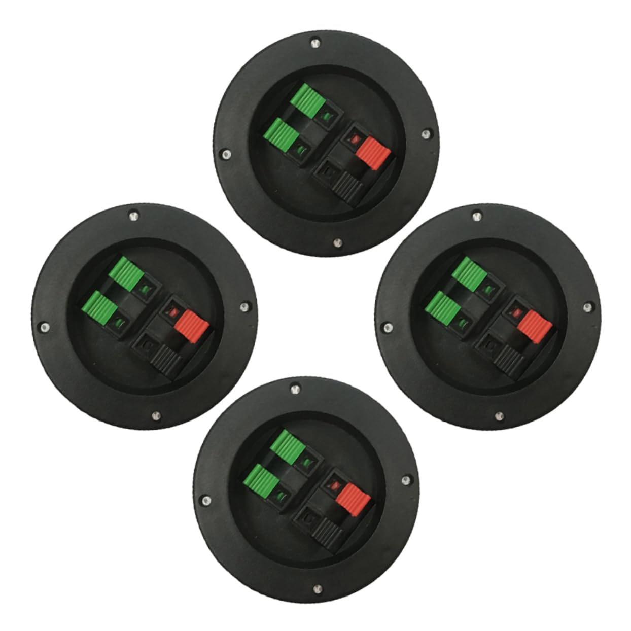 Conector de altavoz de 4 vías negro de plástico para recambio en cajas de subwoofer 8