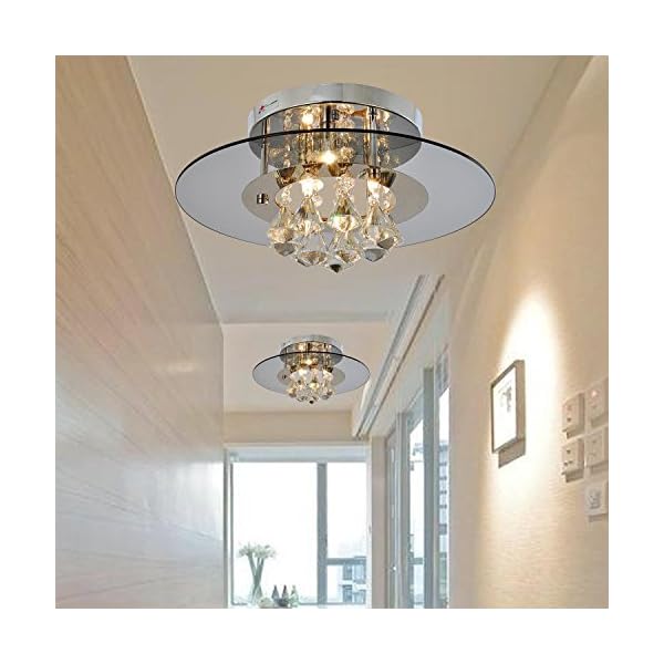 OOFAY LIGHT® Simple and elegant crystal light, 4-head crystal ceiling light for living room, Modern bedroom crystal ceiling light