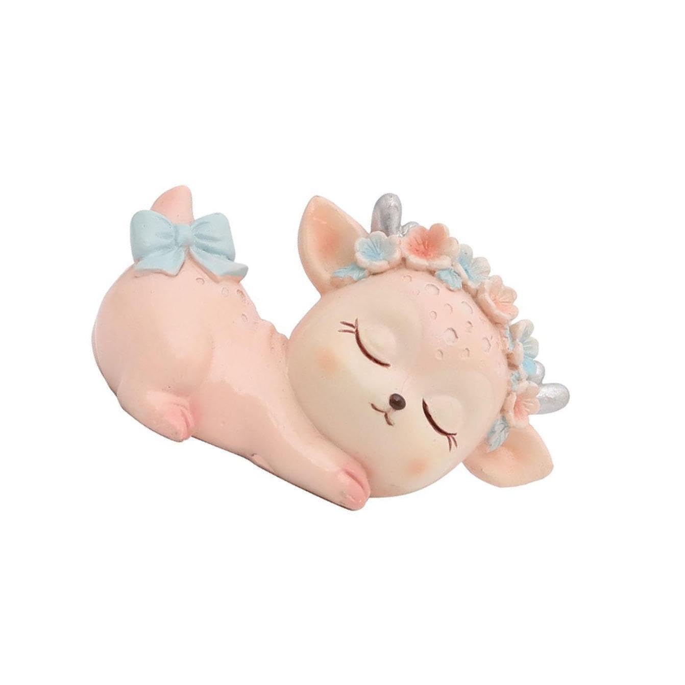 ALCXAZS Handmade Deer Figurines Toy for Baby Shower Statue Delightful and Enchanting Room Cute, Girl, 7x4x8.5cm