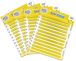 SANI 360° Sani Sticks Drain Cleaner and Deodorizer | Non-Toxic, Enzyme Formula to Eliminate Odors and Helps Prevent Clogged Drains | Septic Tank Safe | 48 Count, Lemon Scent