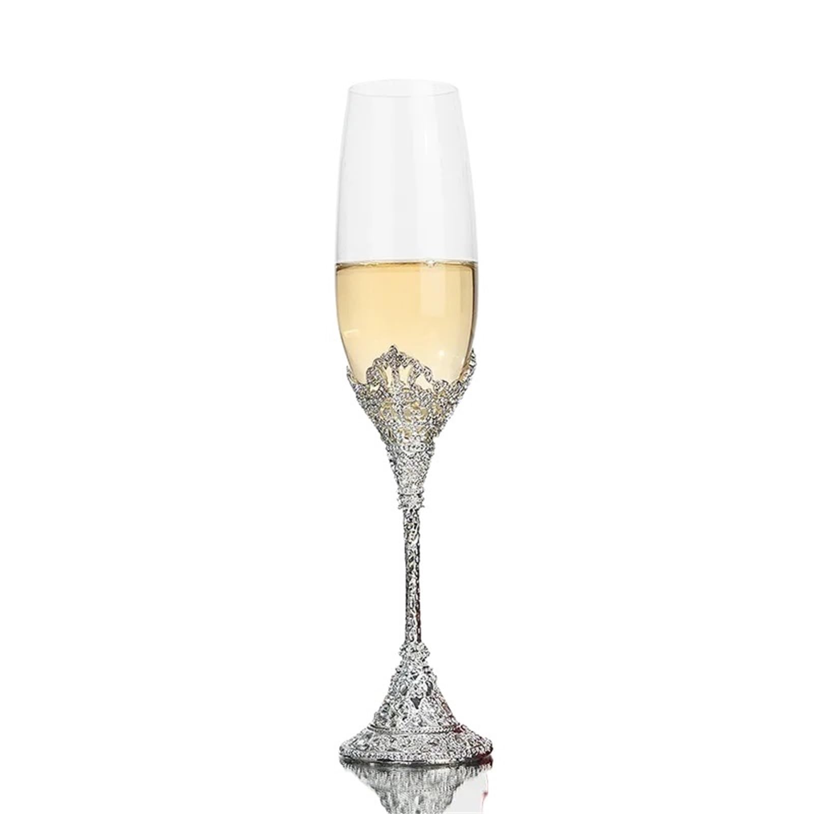 Bicchiere da champagne con bordo in cristallo
