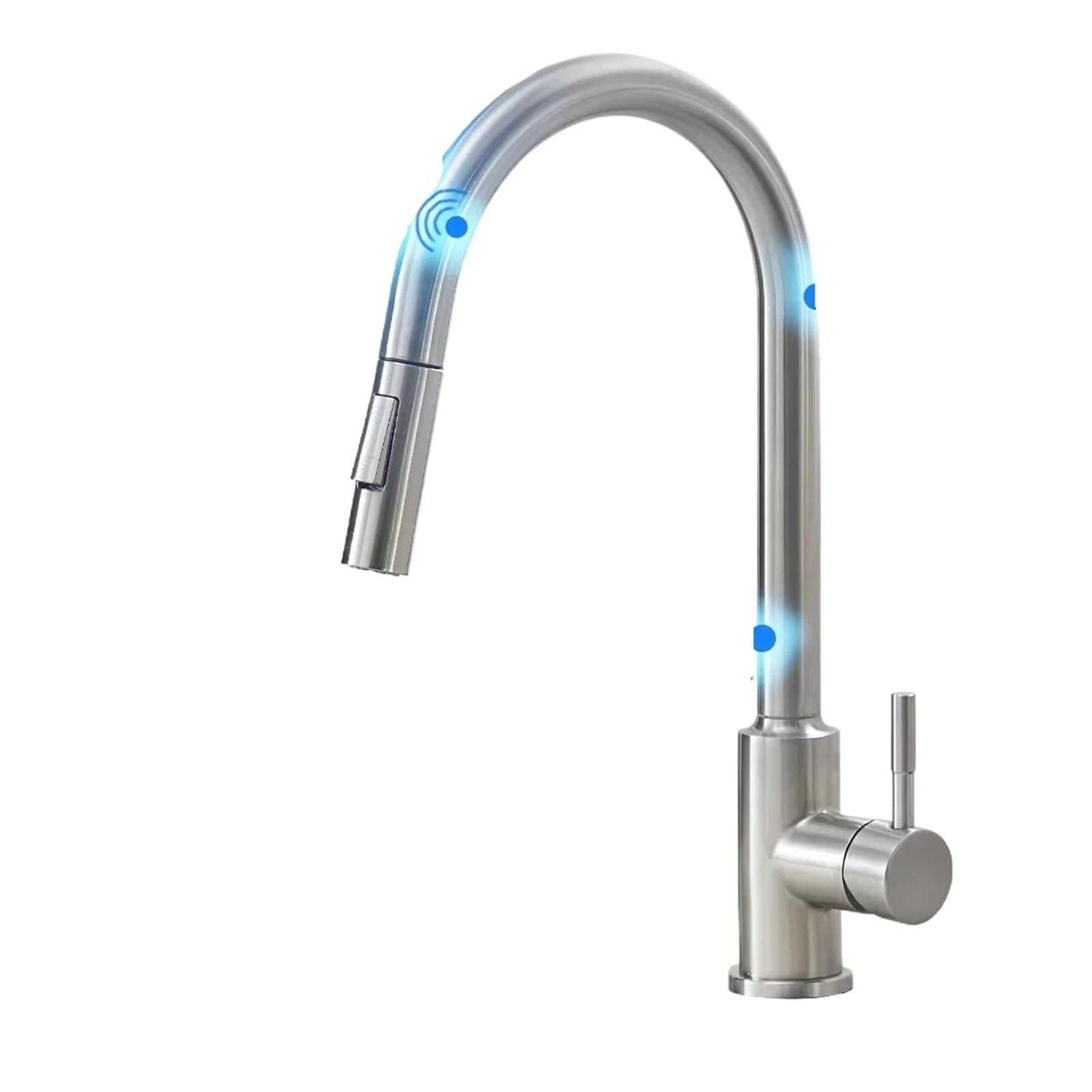 Smart Touch Kitchen Faucets Crane for Sensor Kitchen Water Tap Sink Mixer Rotate Touch Faucet Sensor Water Mixer(1015-Black,G3/8)
