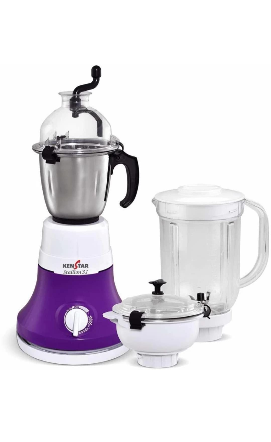 Buy New Kenstar Stallion 3J 600 W Mixer Grinder (3 Jars, White