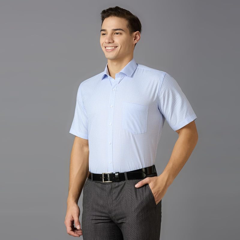 Image of Mark & Albert Men's Half Sleeves Regular Shirt