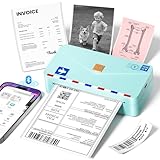 Phomemo Mini impresora - M04AS 4" impresora térmica móvil Bluetooth 15/53/80/110mm de ancho de impresión, pegatinas (Verde)