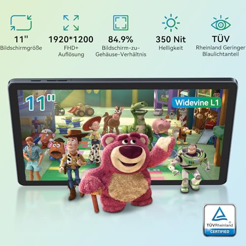 KINGRID W90 Tablet mit SIM Card Slot, 24 GB+256 GB(4 TB TF), Octa-core – Ansicht 6