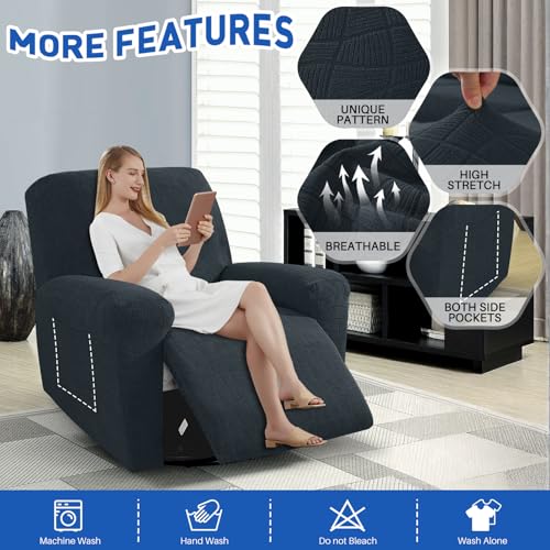 Maxijin MAX-BW-RC Waterproof Recliner Chair Covers 3 Pieces Recliner Cover That Stay In Place, Washable Lazy Boy Recliner Slipcovers thumb #1